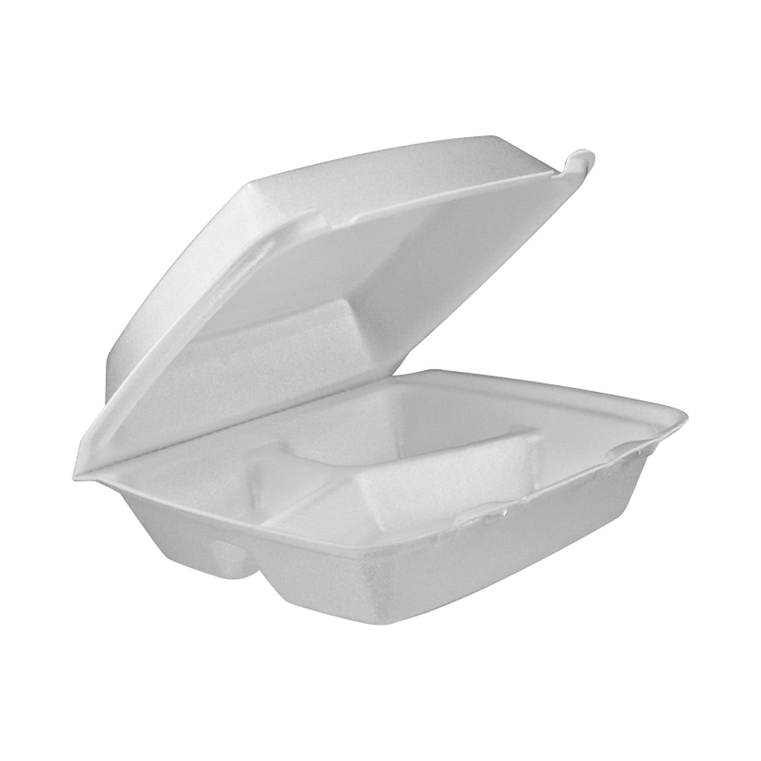Darnel Medium 3-Compt Foam Container (200/Case) — catering supply