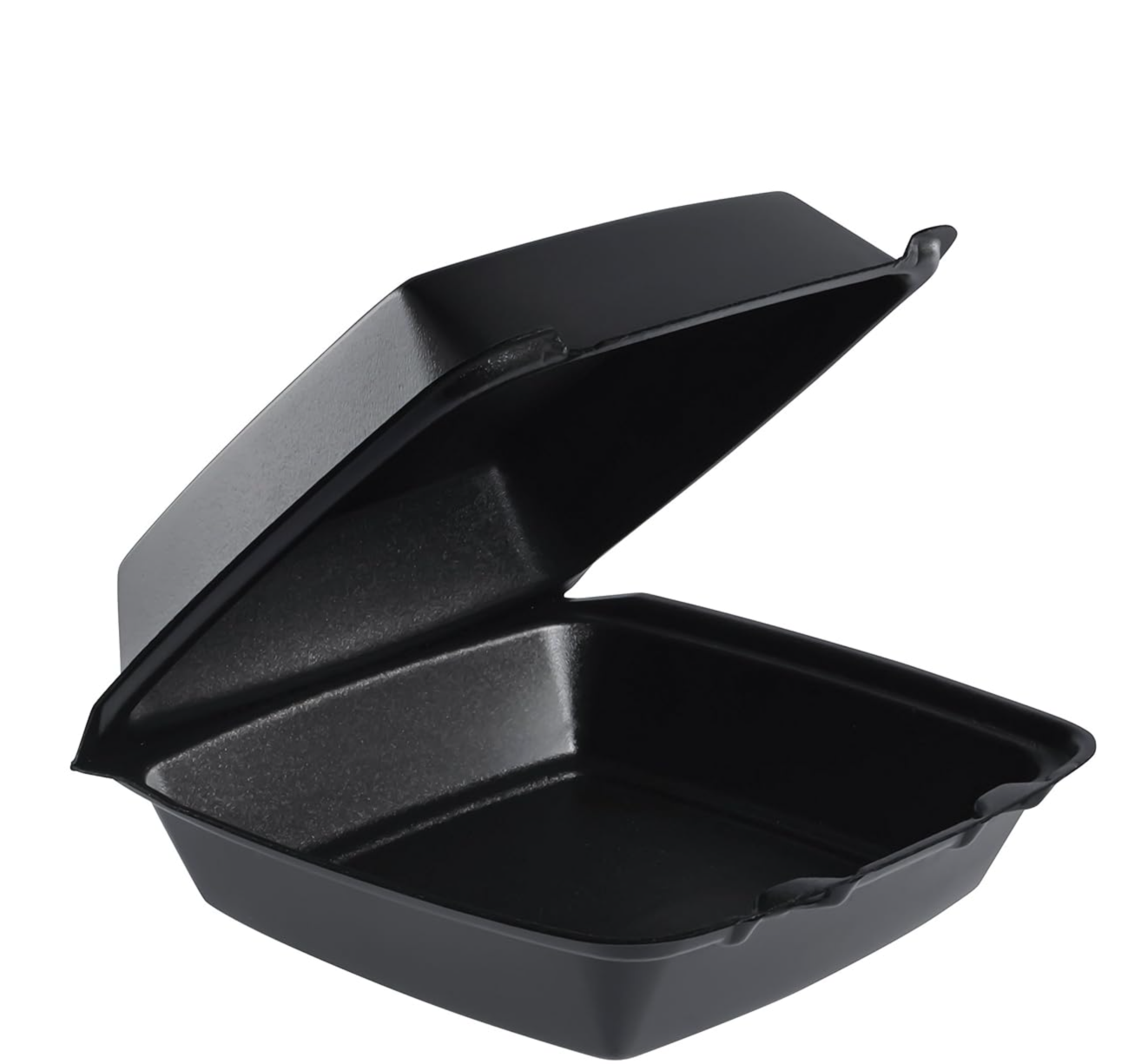Dart Foam Container Black 85HT1 1-Compt (200/case) — catering supply