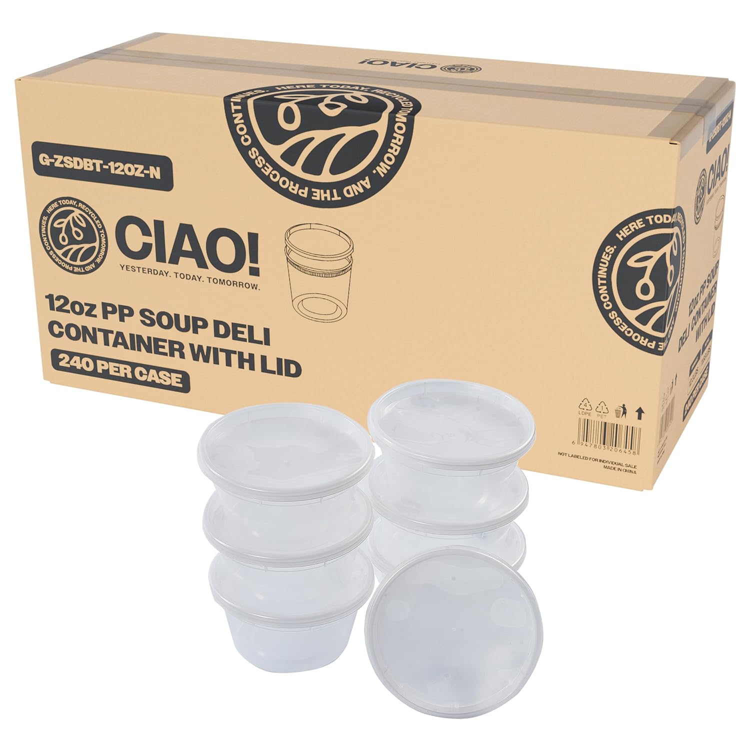 Deli Clear Soup Container 12oz (240-pack) — catering supply