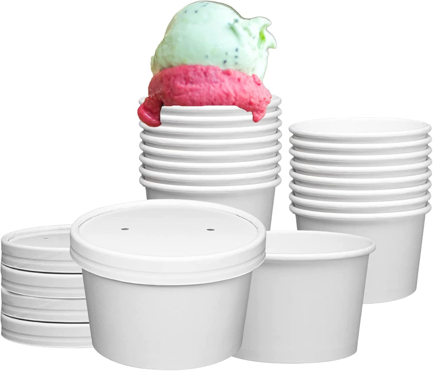 Deli White Paper Soup Container 8oz (250/case) — catering supply