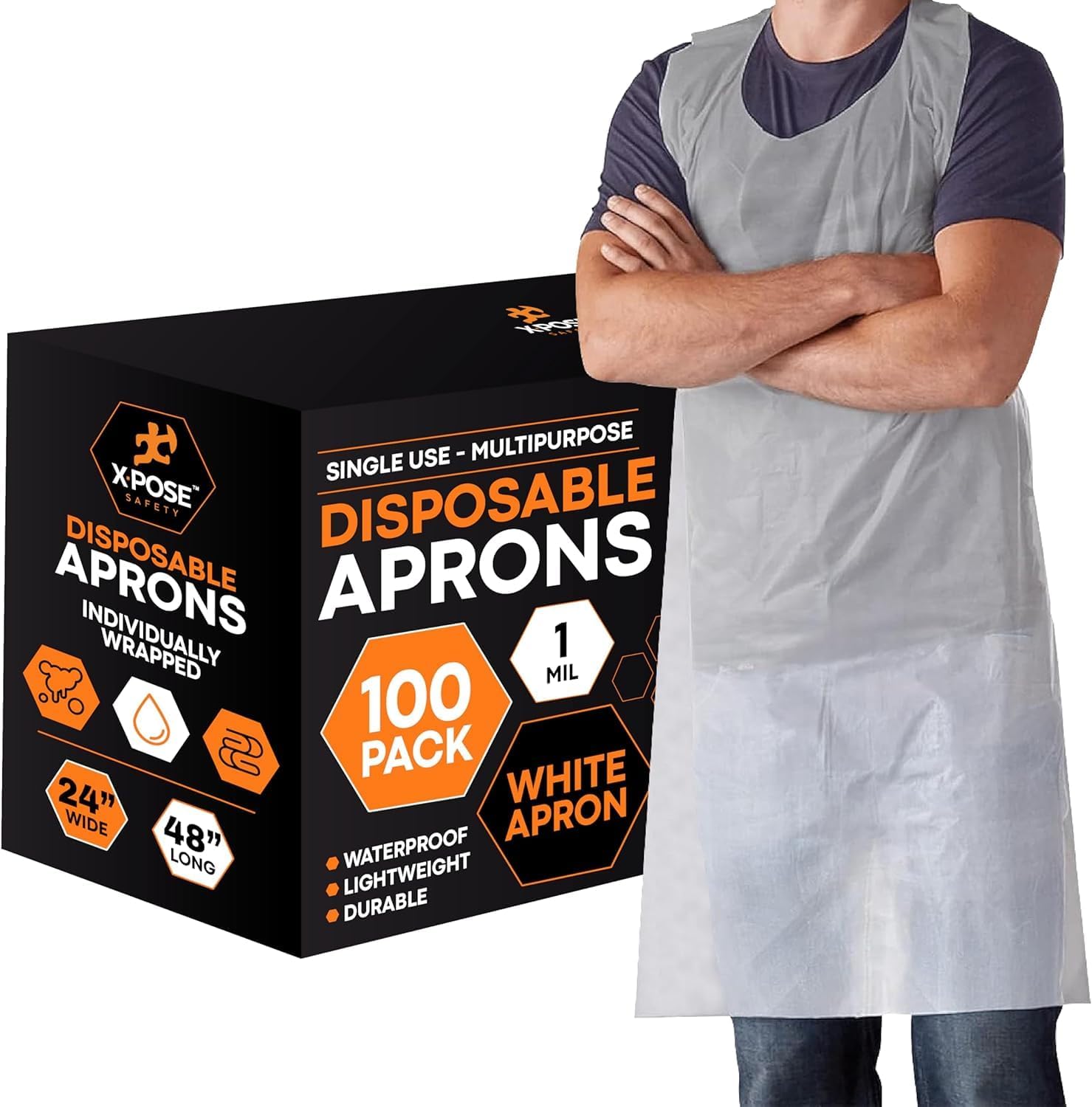 Disposable Heavy-Duty Apron (100/case) — cleaning product