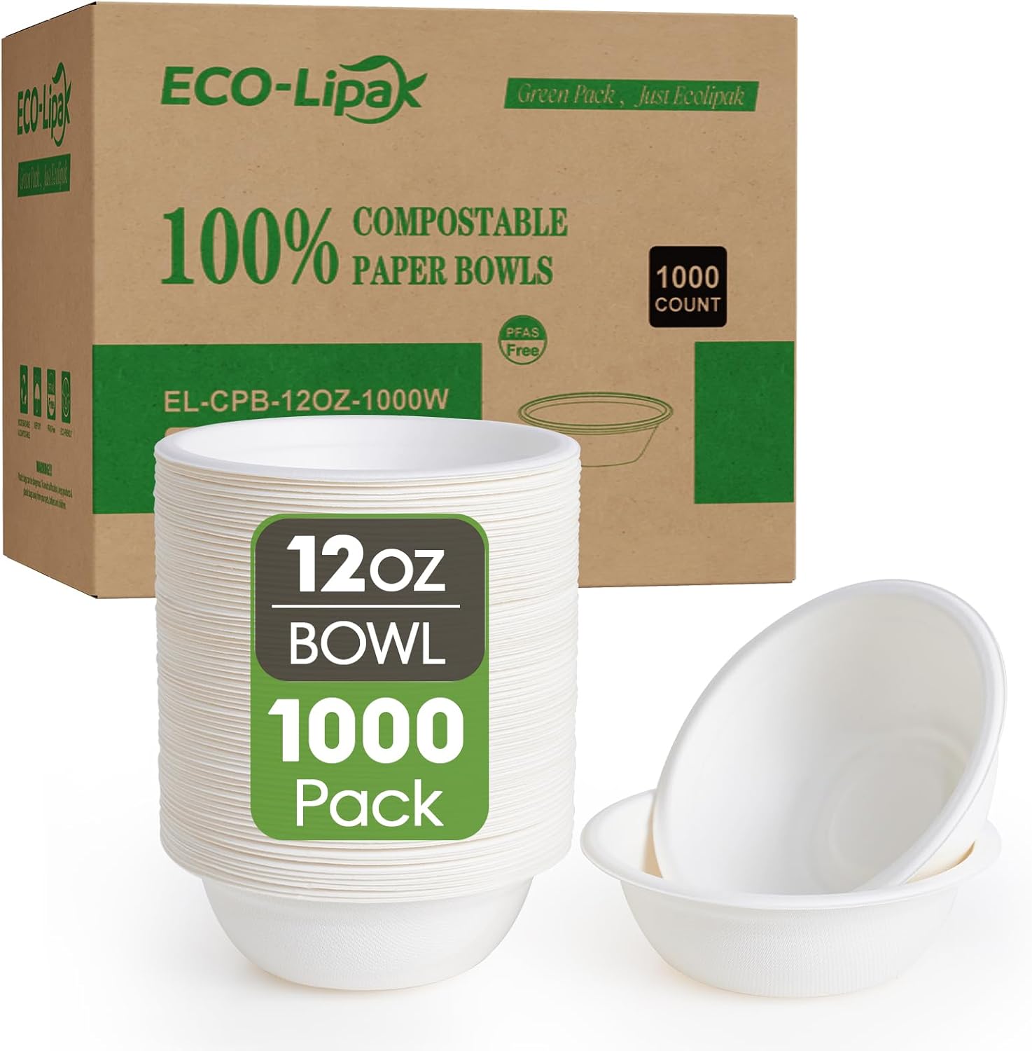 Foam bowls 12oz (1000/case) — retail product