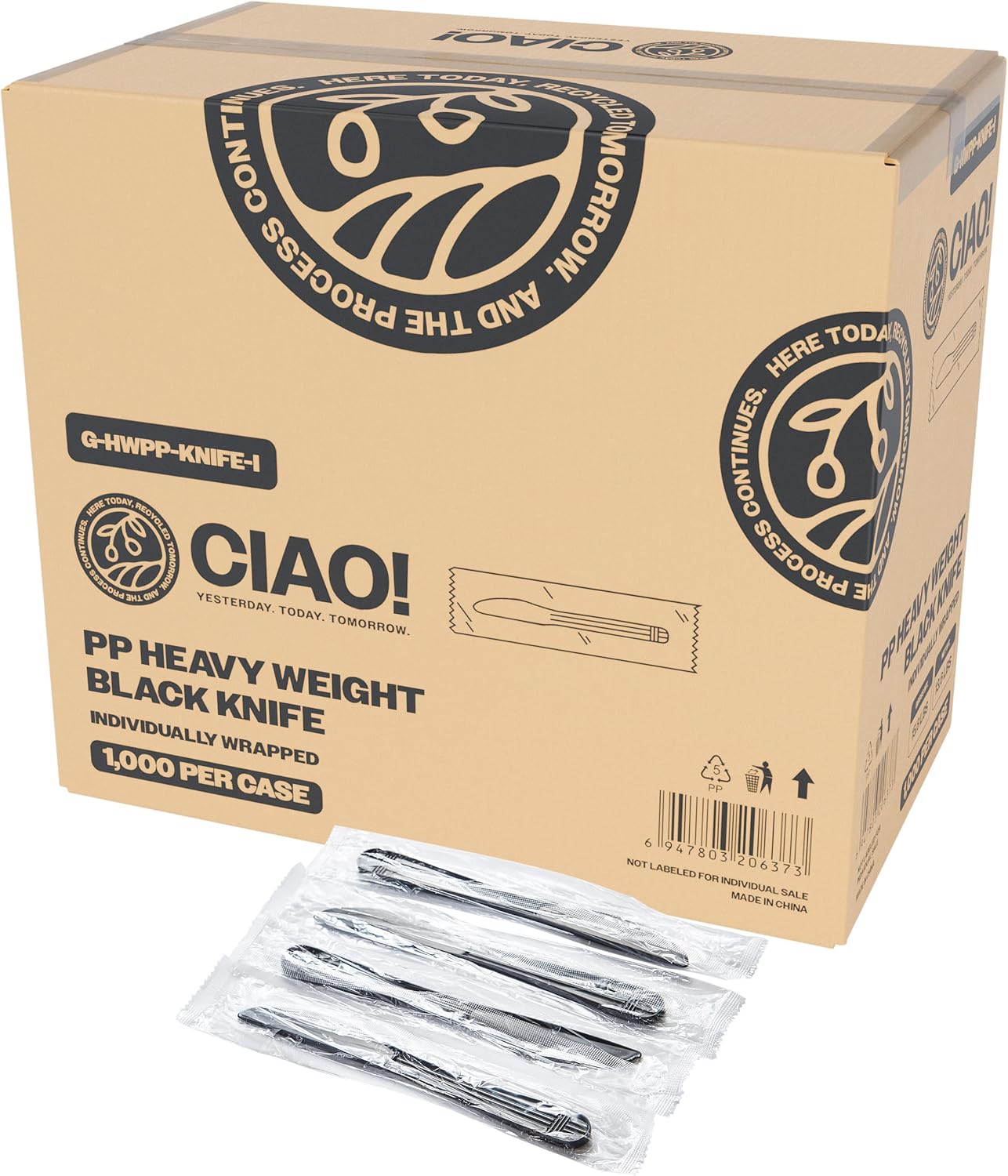 Heavy Weight Black Knife Bulk (1000/case) — retail product