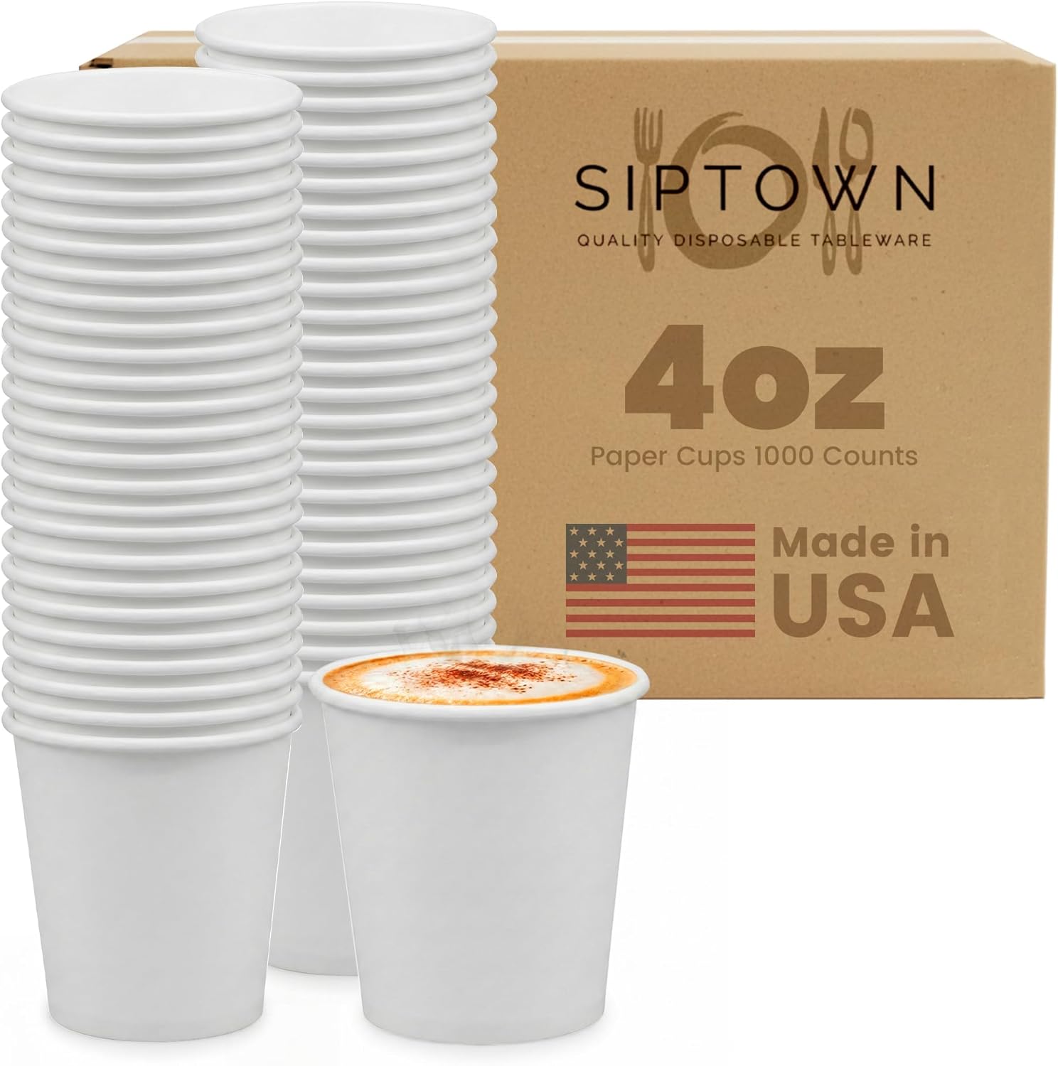 Hot Cup 4oz (1000/case) — catering supply