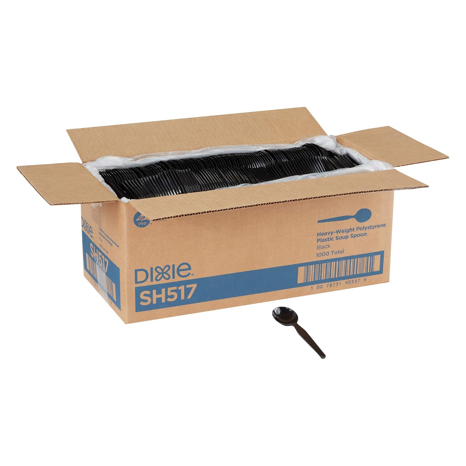 Medium Soup Spoon Black (600/case) — retail product