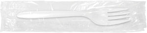 Medium Weight White Fork (1000/Case) — disposable cutlery, alternate view