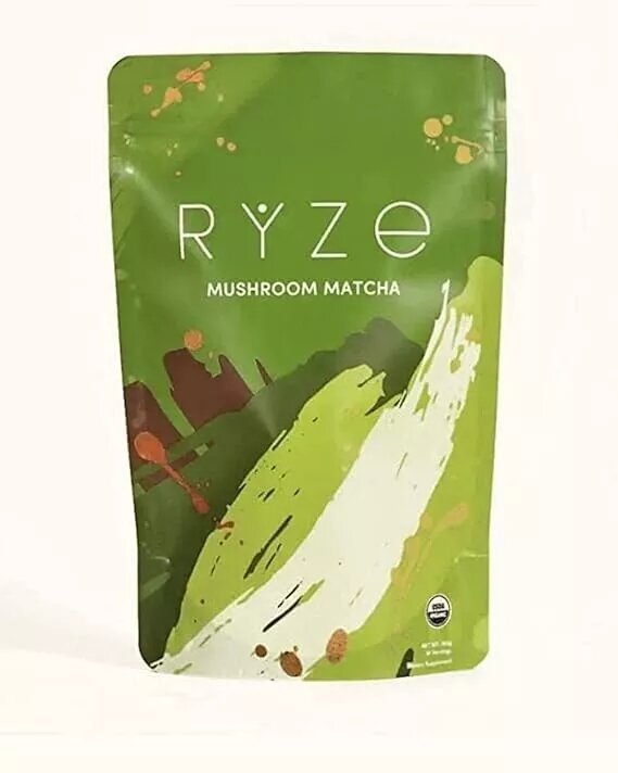 Organic Ryze MUSHROOM MATCHA COFFEE 180g- 30 Servings Instant Coffee 6.34 Ounce — supplement pack