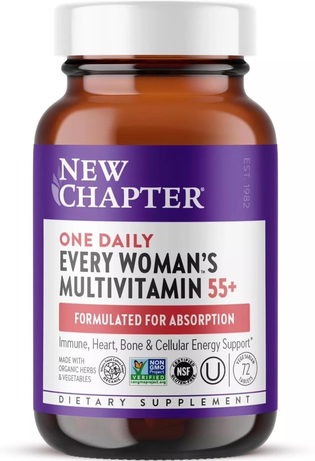 New Chapter Every Woman's One Daily Multivitamin 55+ 72 capsules — supplement pack