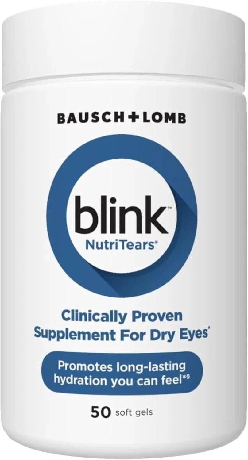 BLINK Nutritears Supplement for Dry Eyes, 50 Softgels — supplement pack