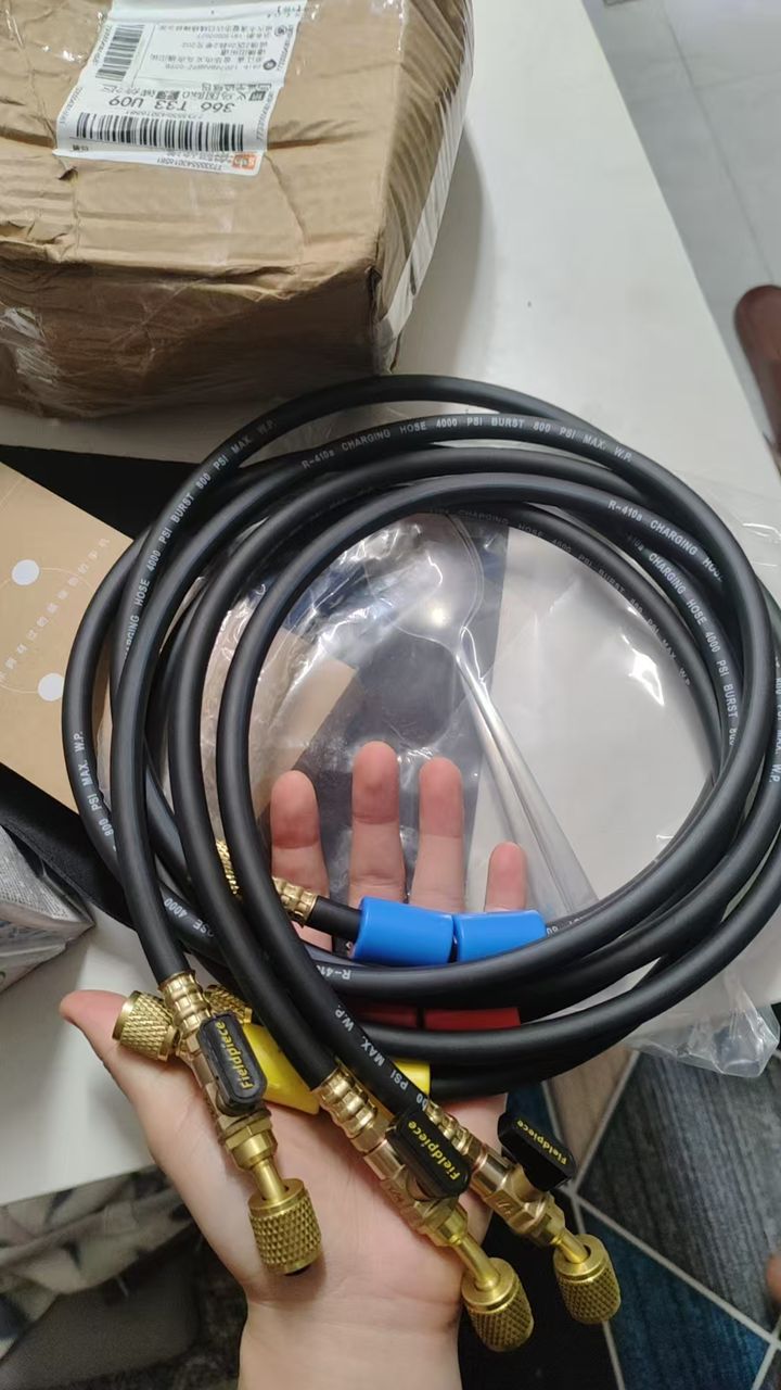 Fieldpiece HR3B Ball Valve Refrigerant Hose Set (3) — tool