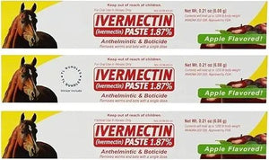 3 TUBES Ivermectin Paste - Horse Wormer 6.08 Grams (3-Pack) + TL Bundles Sticker Included — pet care product