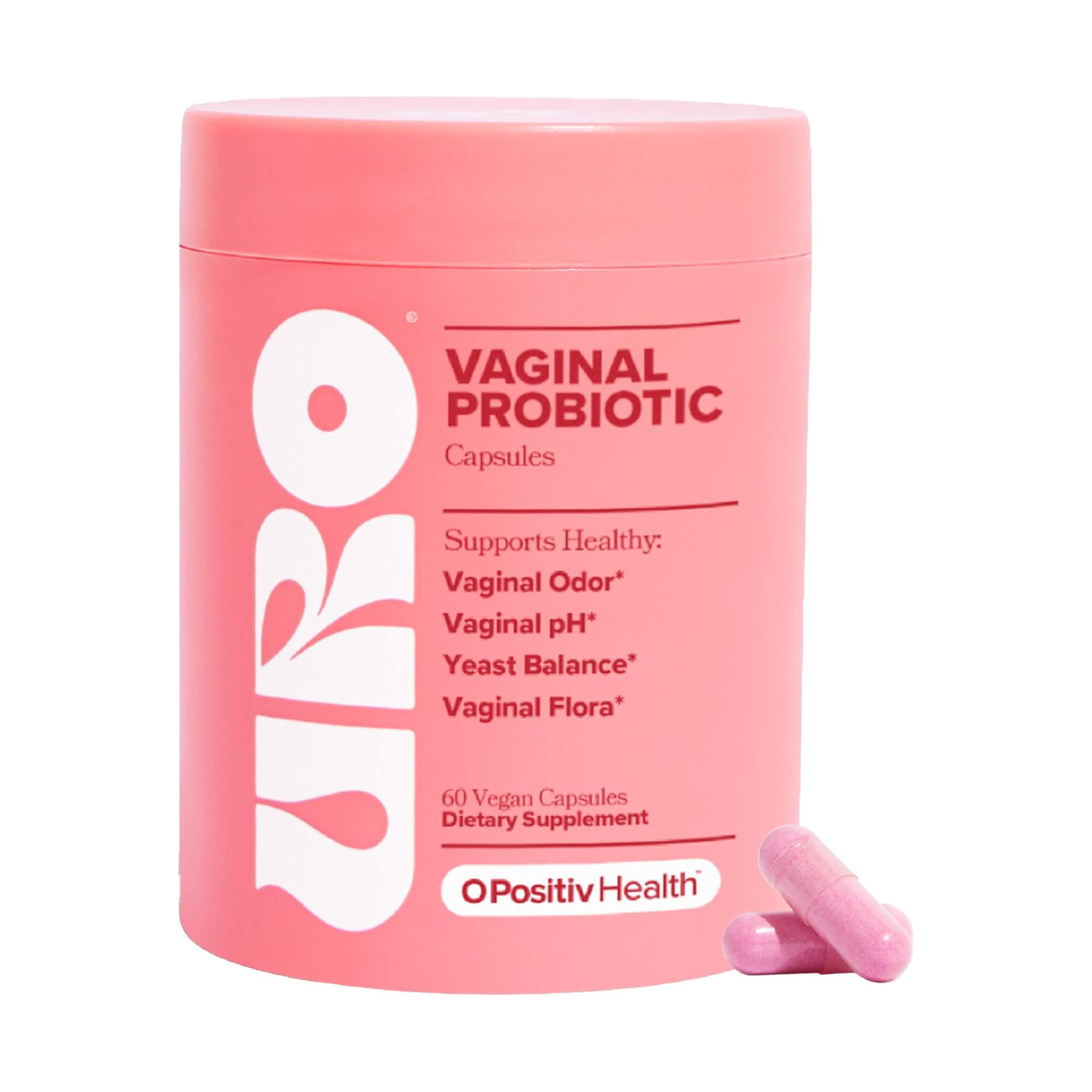 URO pH Balance Vaginal Probiotics - 60 Capsules — supplement pack