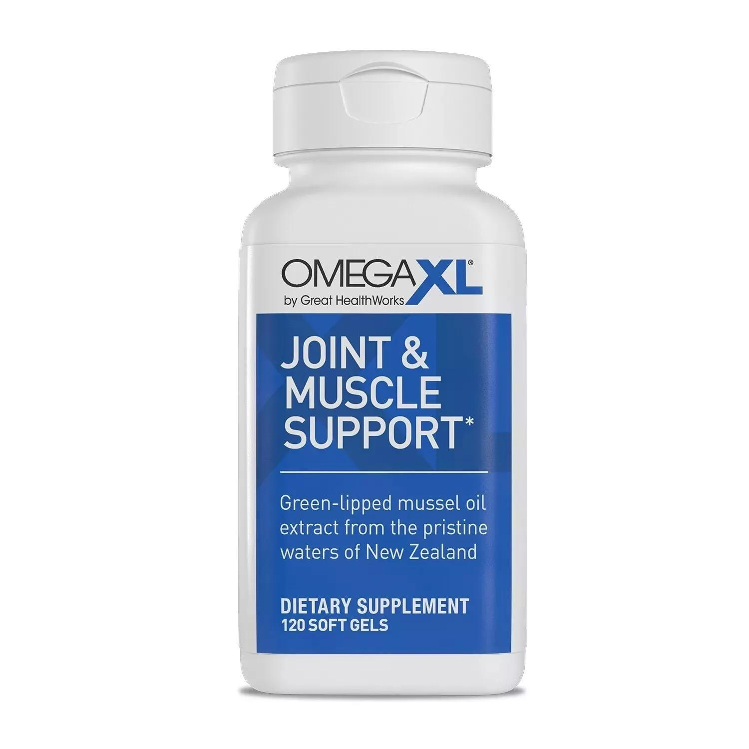 OmegaXL Joint Support Supplement - Natural Muscle Support, Green Lipped Mussel Oil, Soft Gel Pills — supplement pack