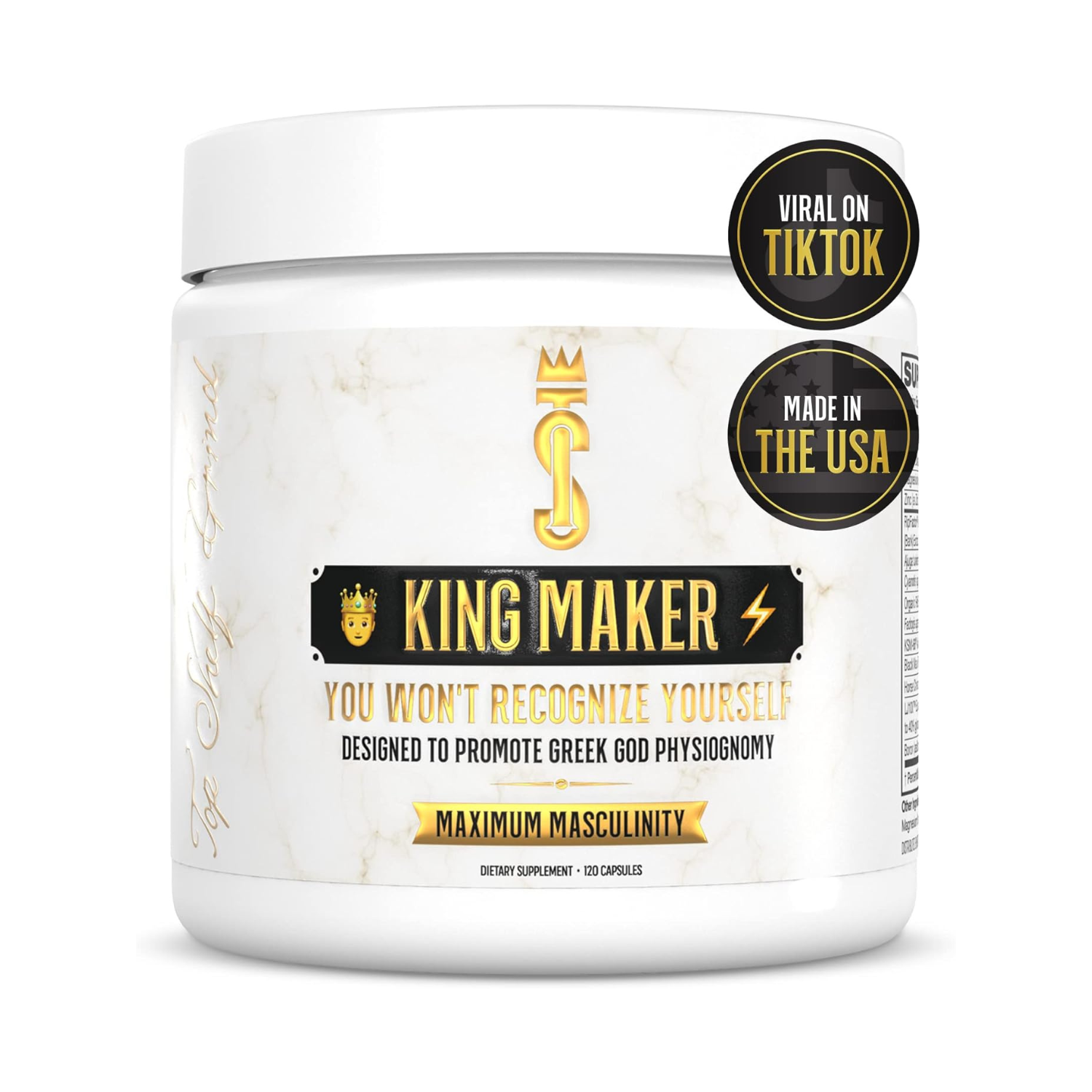 Top Shelf Grind King Maker, 120 capsules, 13-in-1 Anabolic Supplement for Men — supplement pack
