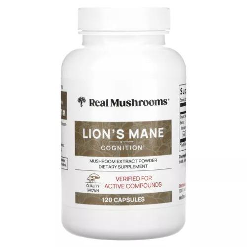 Lion's Mane, Mushroom Extract Powder, 120 Capsules — supplement pack