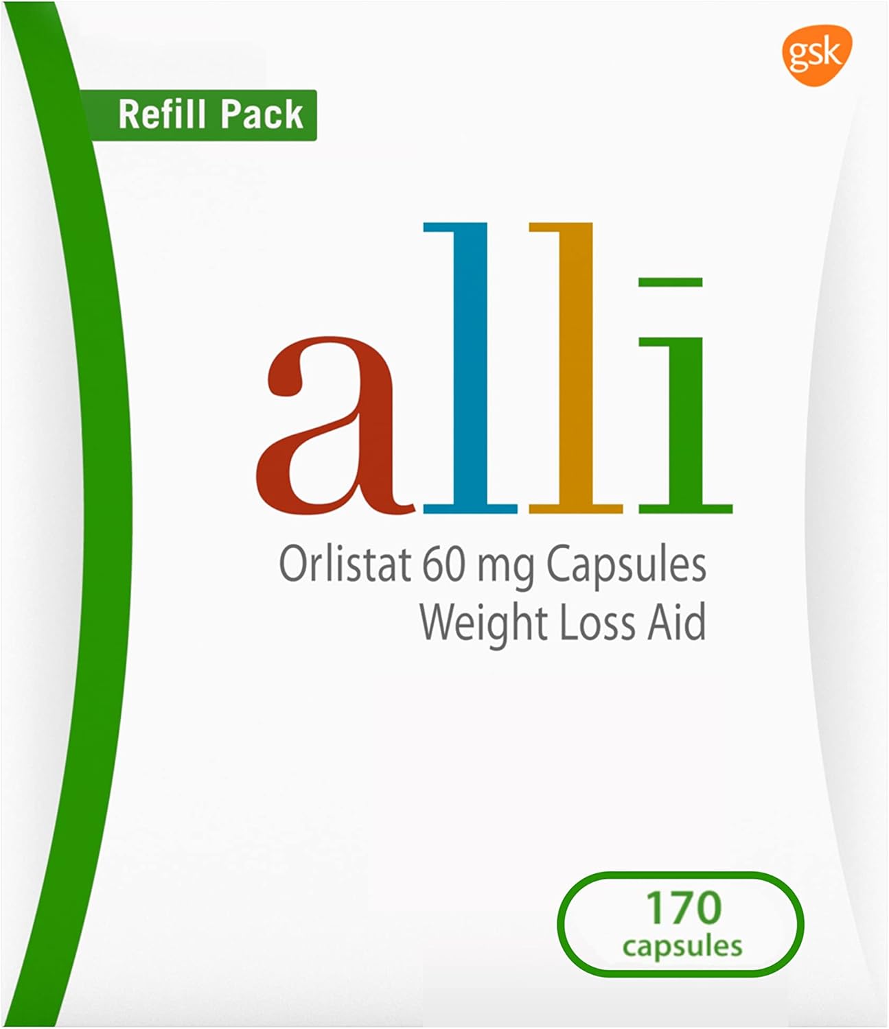 alli Diet Weight Loss Supplement Pills Orlistat 60Mg Capsules 170 count — supplement pack