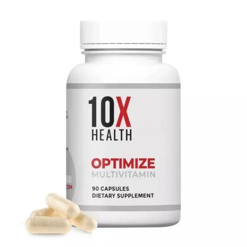 10X Health Optimize Methylated Multivitamin 90 Capsules — supplement pack