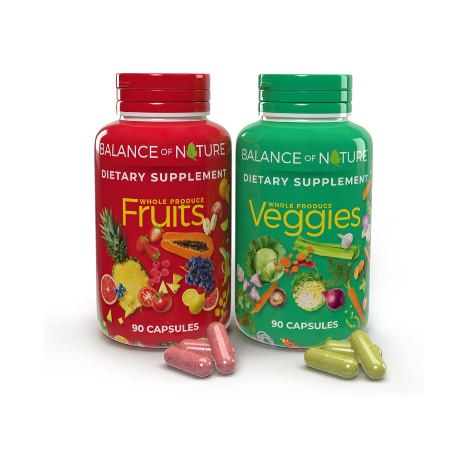 Fruits and Veggies Whole Food Supplement Superfood 180 Capsule — supplement pack