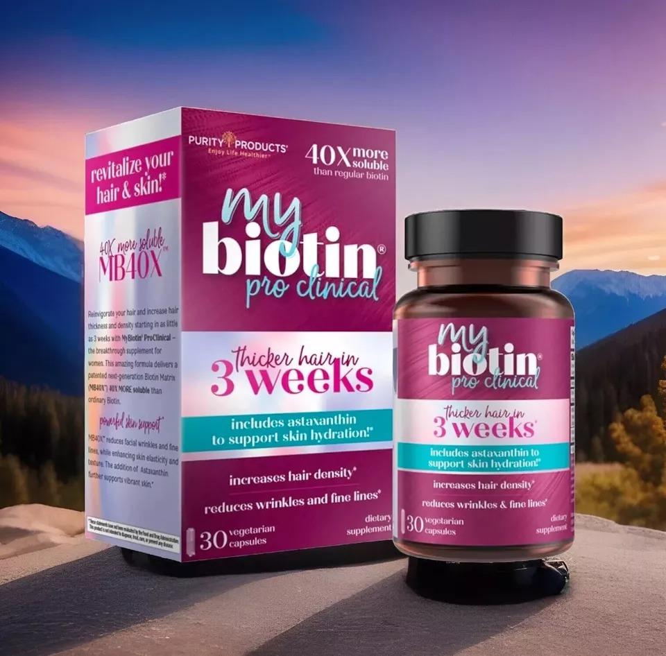 My Biotin ProClinical MyBiotin Increases Hair Density Reduce Wrinkles, 30 Caps — supplement pack