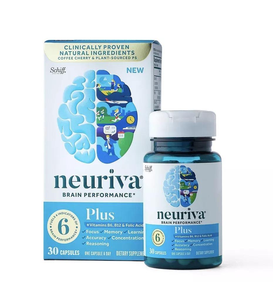 Schiff Neuriva Plus Fast-Acting Brain Performance Capsules - 30 Count — supplement pack