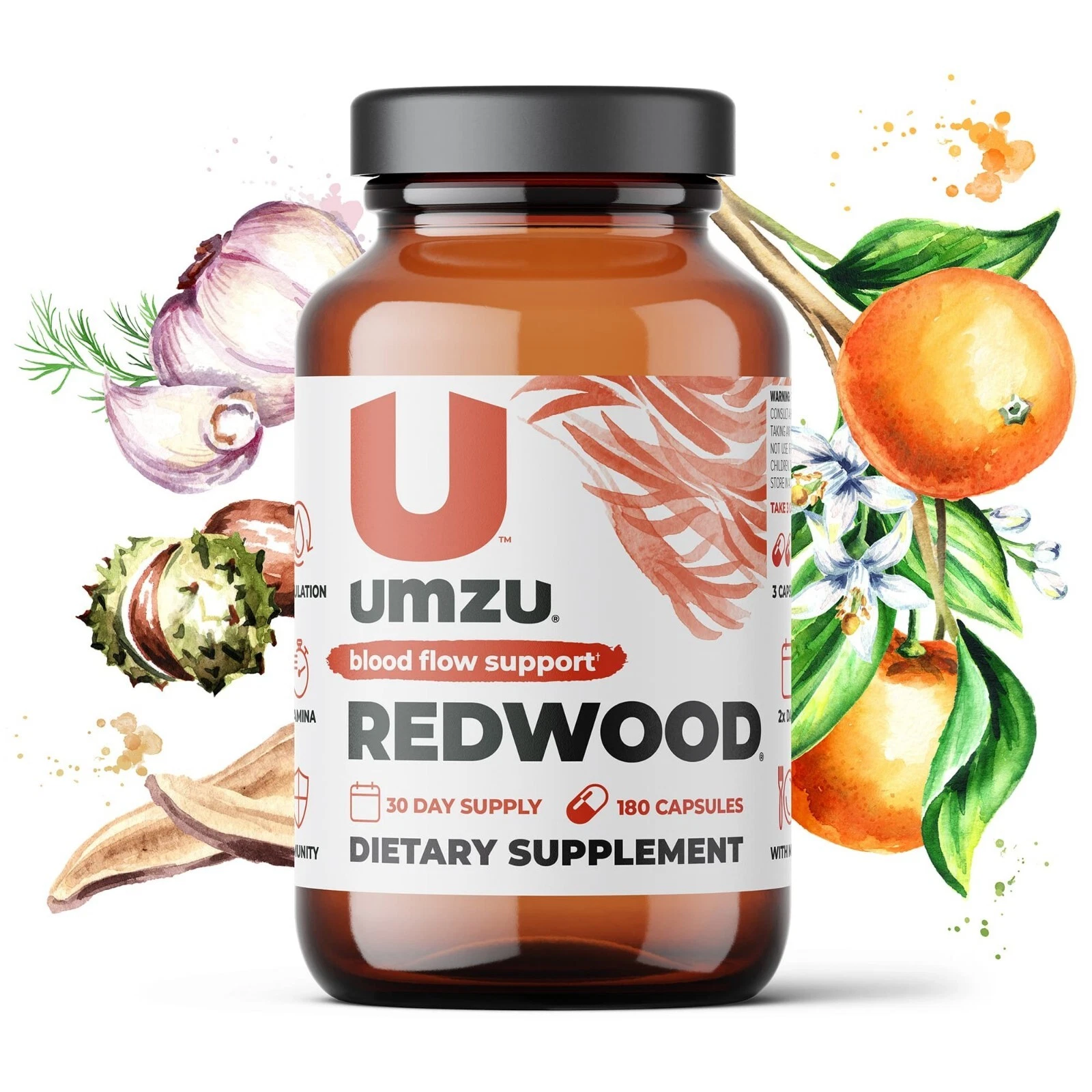 UMZU Redwood - Nitric Oxide & Circulatory Support 180 capsules — supplement pack