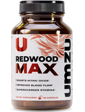 UMZU Redwood MAX 60 Capsules | Boost Nitric Oxide, Blood Flow & Stamina — supplement pack