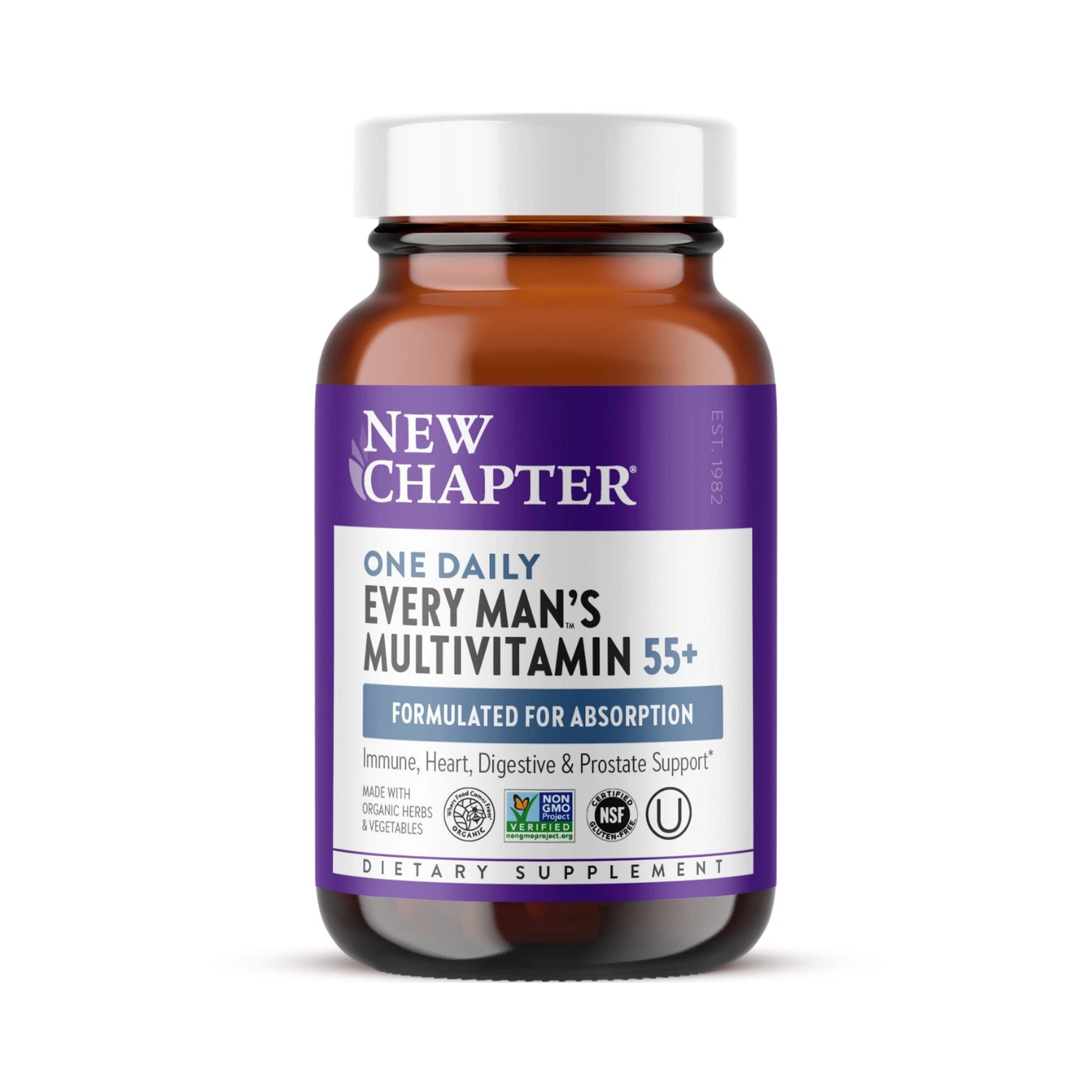 New Chapter Every Man's One Daily 55+ Multivitamin Tablets - 48 Count — supplement pack
