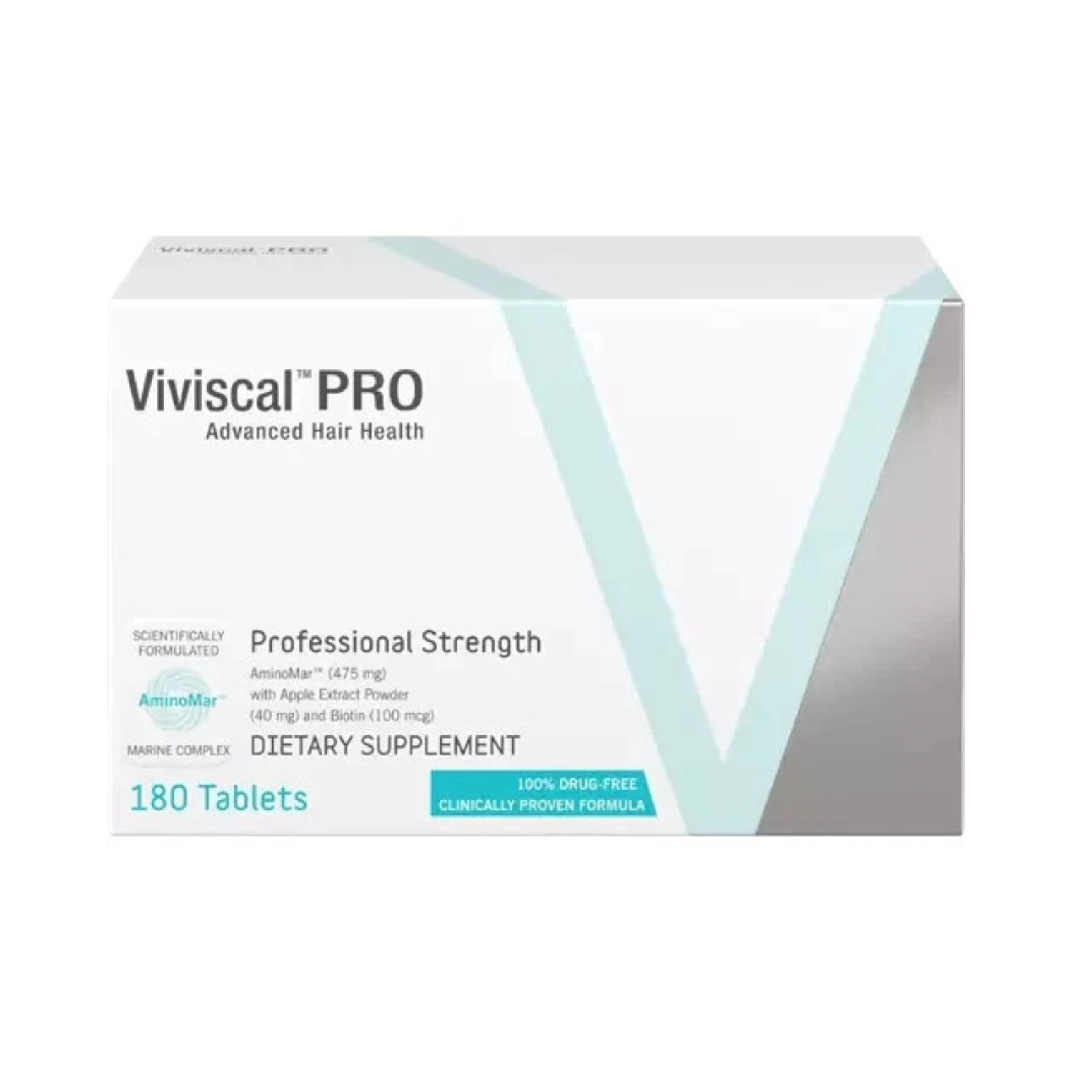 Viviscal Pro Advanced Hair Health 180 Tablets — supplement pack