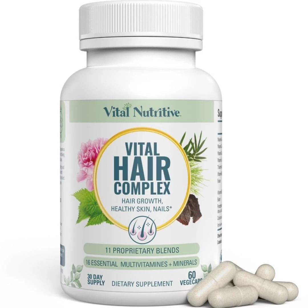 Vital Hair Complex – Biotin & Vitamin B Hair Vitamins for Women & Men 60 capsules — supplement pack