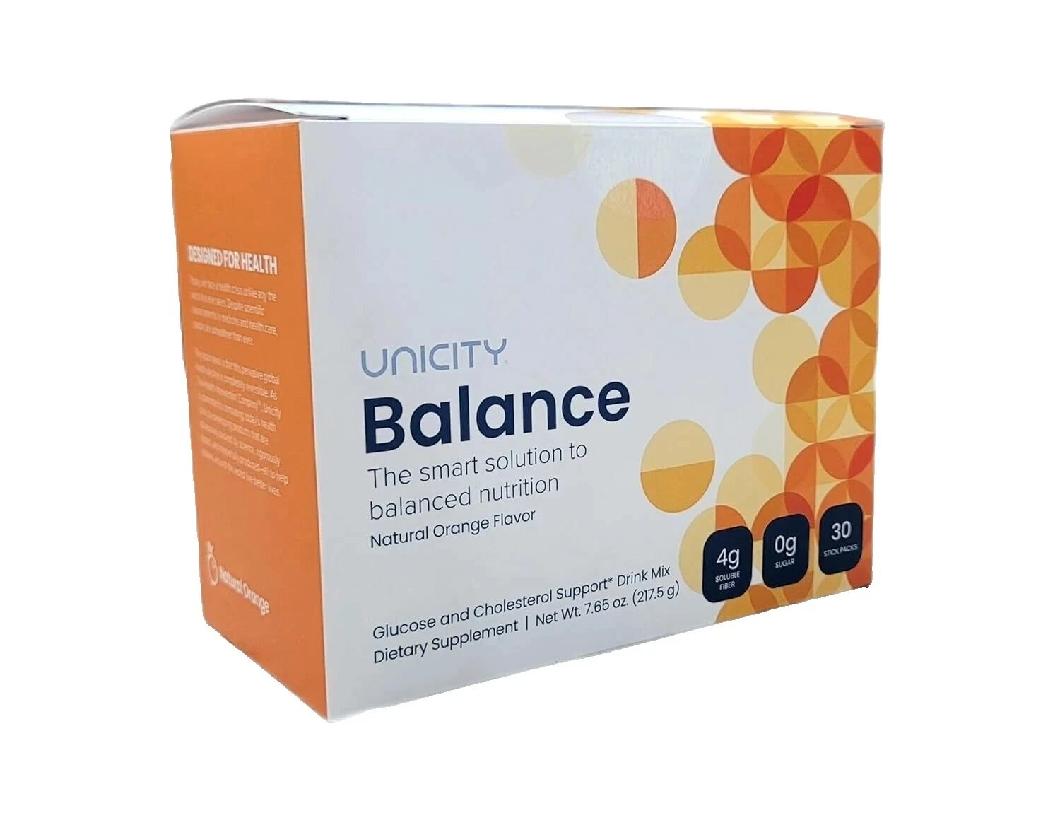UNICITY Balance Cholesterol Support Drink Mix 30 Stick Pack (ORANGE) — supplement pack