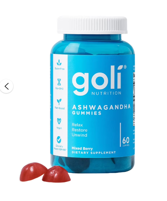 Goli Nutrition Ashwagandha Gummies, Mixed Berry Flavor, 60 Ct — supplement pack