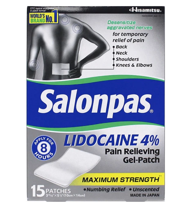 Salonpas Lido Gel-Patch (15 ct.) Pain Relieving Max Strength — health and personal care product