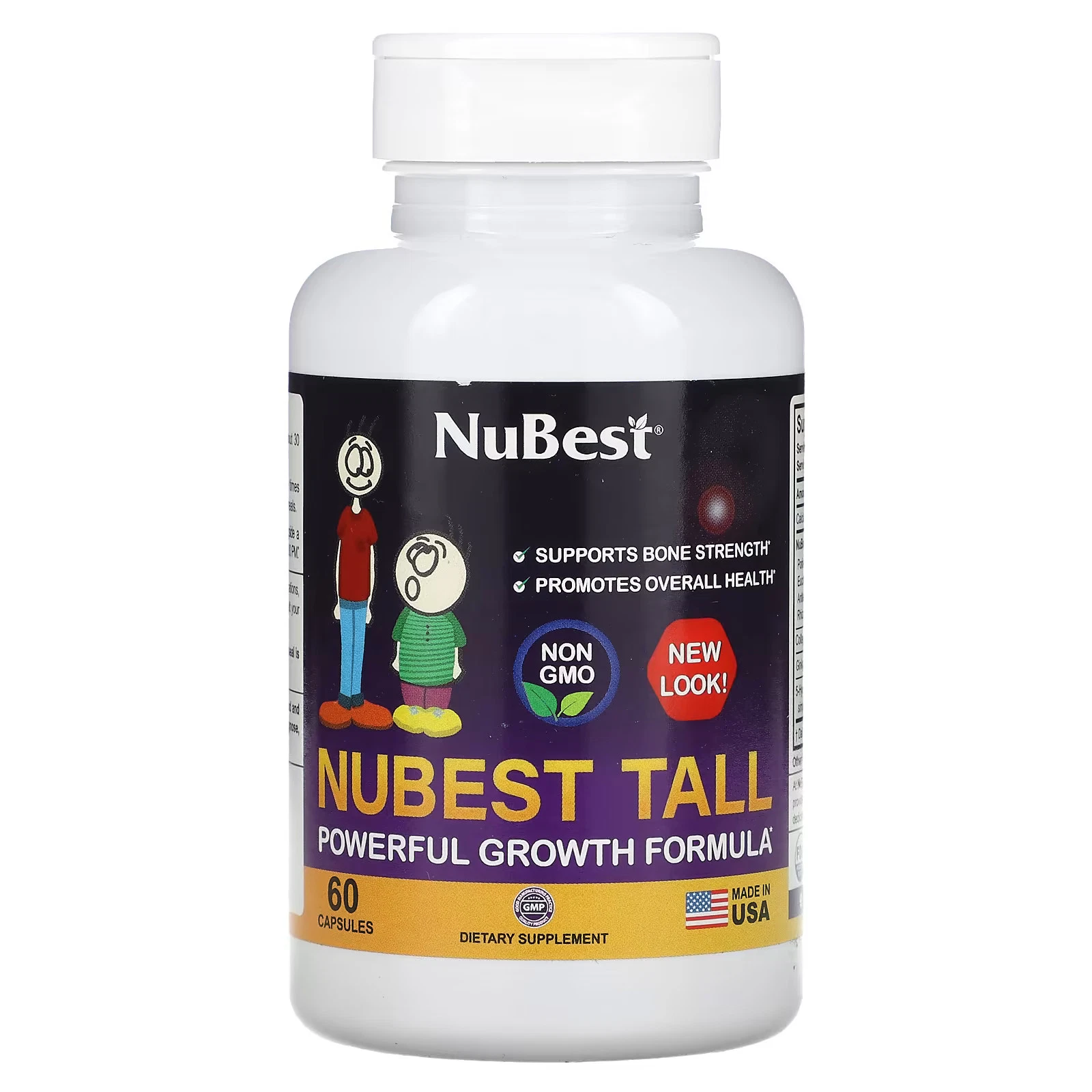 NuBest, Tall, Powerful Growth Formula, 60 Capsules — supplement pack