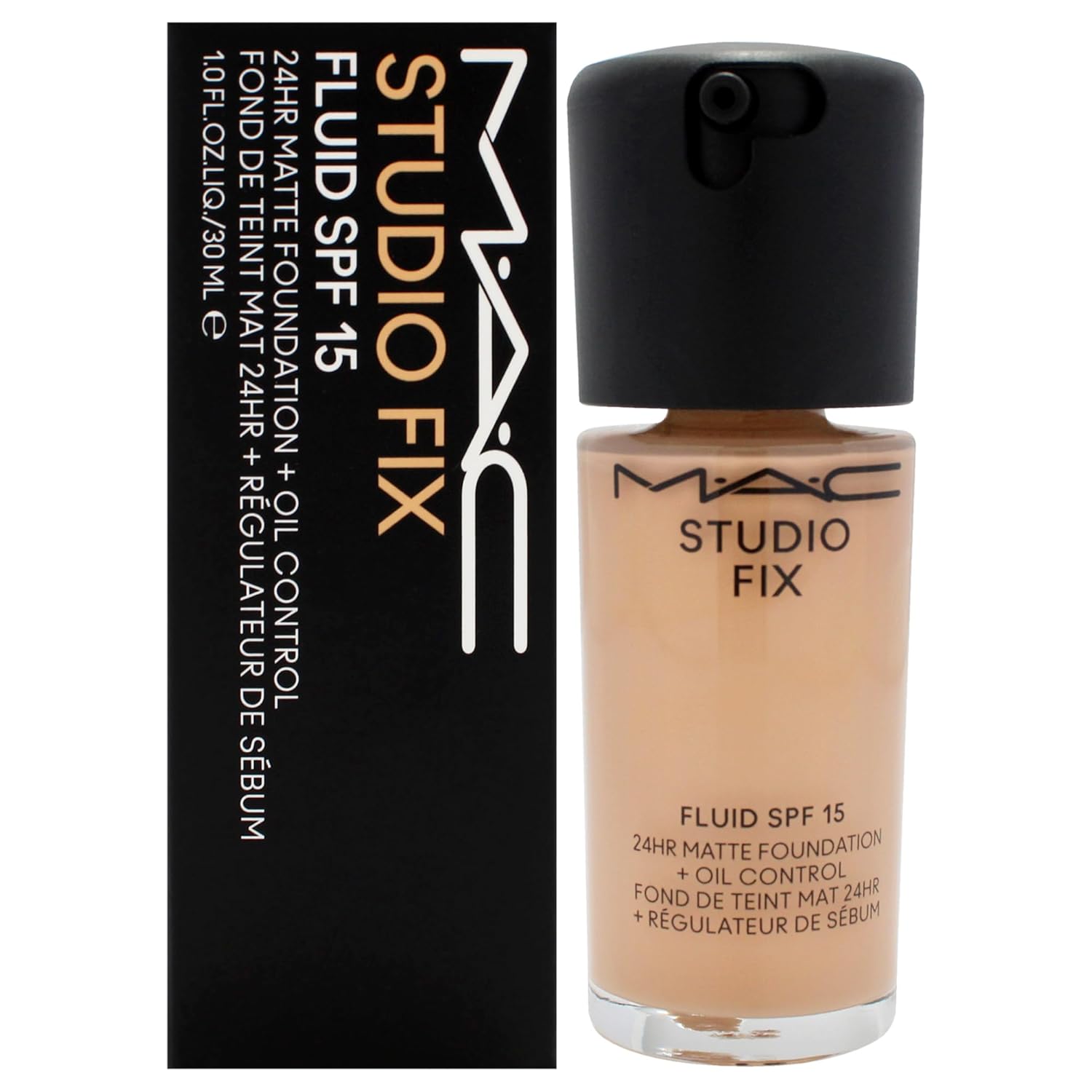 Studio Fix Fluid SPF 15 24Hr Matte Foundation Plus Oil Control - NC27 by MAC for Women - 1 oz Foundation — supplement pack