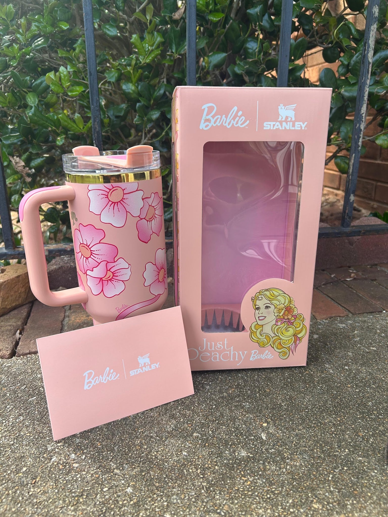 Barbie x Just Peachy 40oz Peaches 'N Cream Tumbler — insulated drinkware