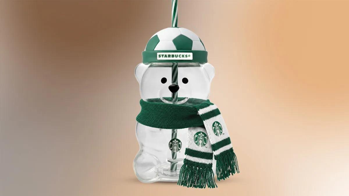 Starbucks Bear Bearista Football Tumbler Cup — insulated drinkware