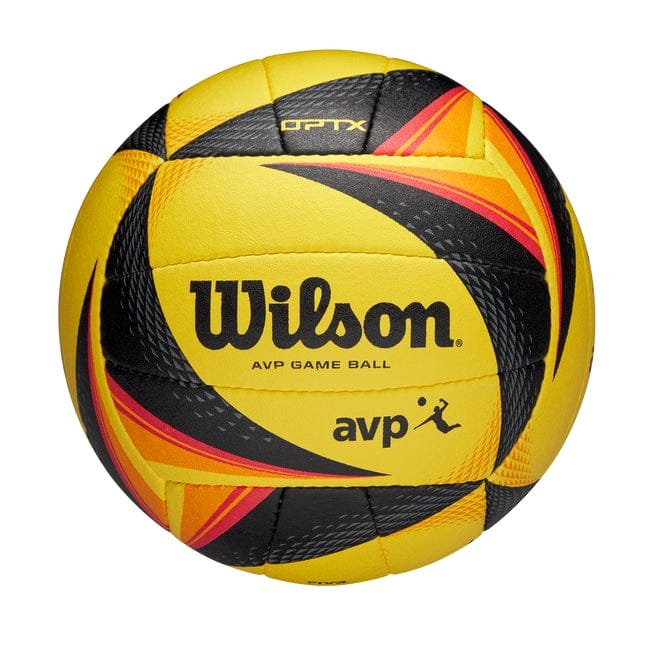 Wilson AVP OPTX Official Beach Volleyball Tour Match Game Ball - Black/Yellow — sports and outdoor product