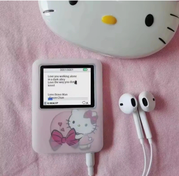 Hello Kitty MP3 Player Kawaii Anime Cartoon Mini Music Walkman for Kids — consumer electronics product