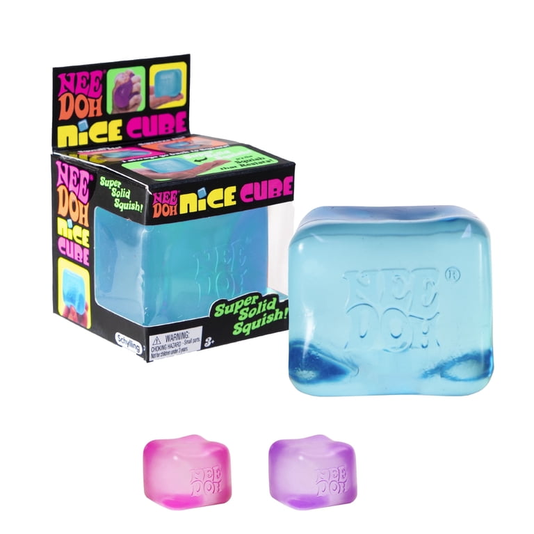 Nice Cube BLUE Sensory Squeeze Toy with Super Solid Squish random color — retail product