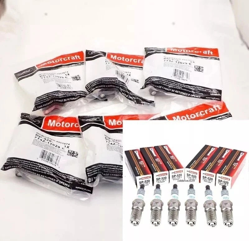 6x Ignition Coil DG520 Spark Plug SP520 For Ford 2010-14 Edge 3.7L UF553 — automotive replacement part