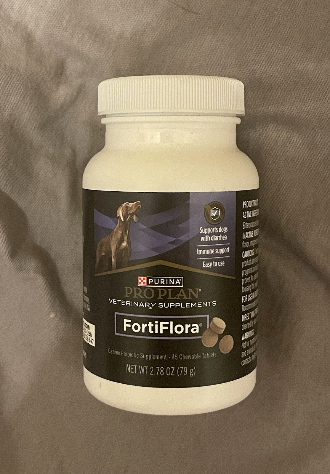 Purina Pro Plan FortiFlora Chewable Canine Supplement 45 Tablets — supplement pack
