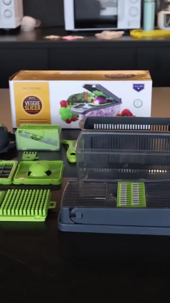 16-In-1 Vegetable Fruit Chopper Cutter Food Onion Veggie Dicer Slicer Kitchen — retail product