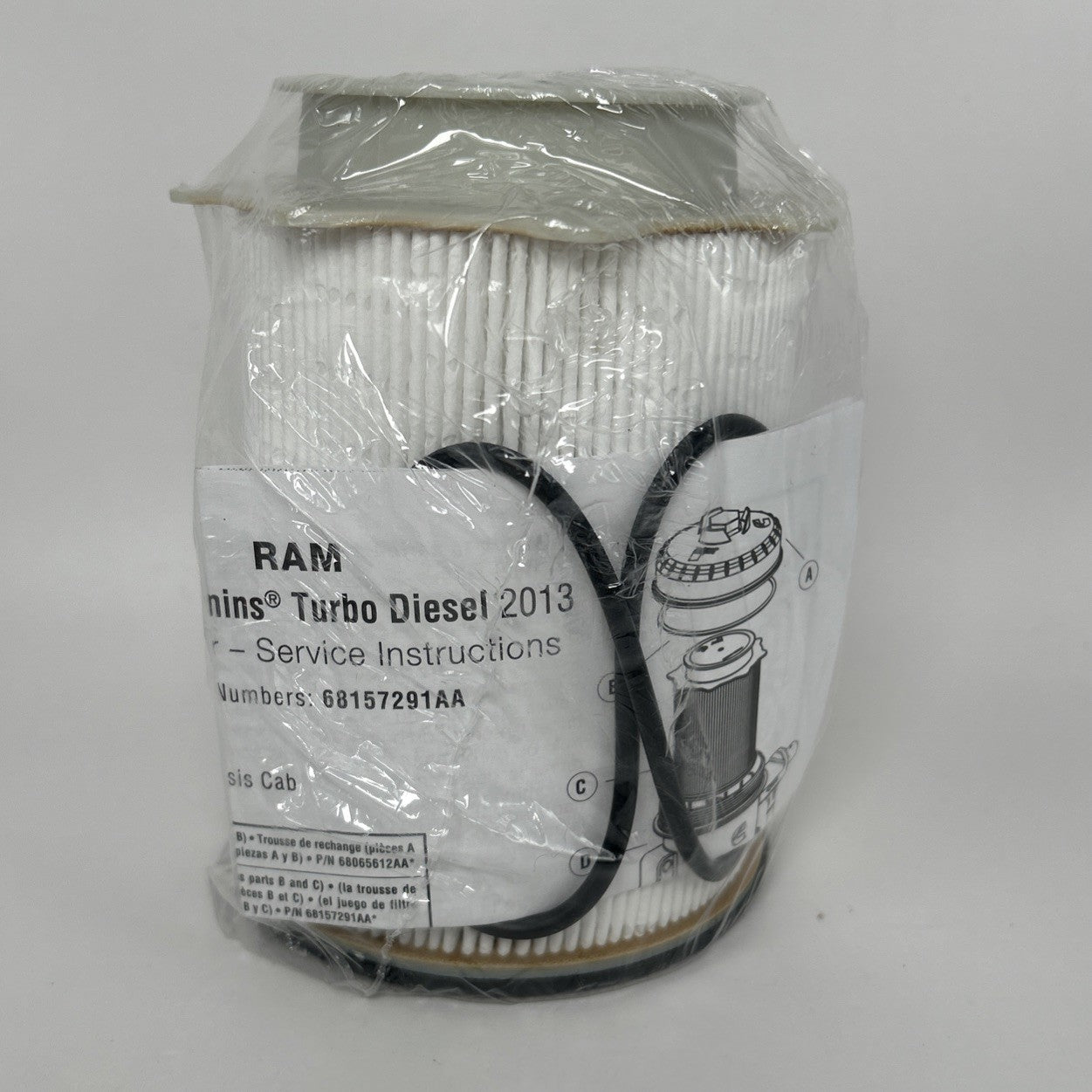 MOPAR DODGE RAM 6.7L CUMMINS TURBO DIESEL OEM FUEL FILTER 68157291AA 2010-2020 — automotive replacement part