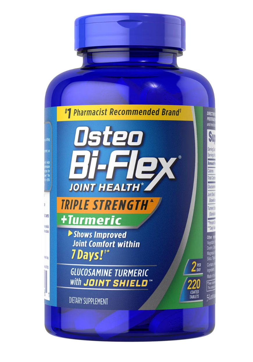 Osteo Bi-Flex 220 ct Triple Strength Turmeric Joint Health Supplement — supplement pack