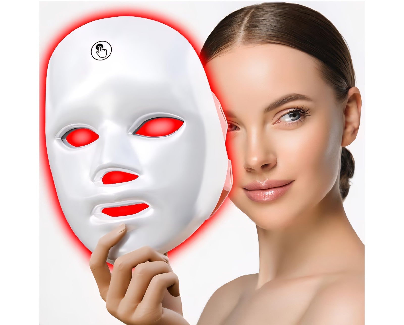LED Facial Mask Skin Rejuvenation 7 Color Light Therapy Lamp Tools — retail product