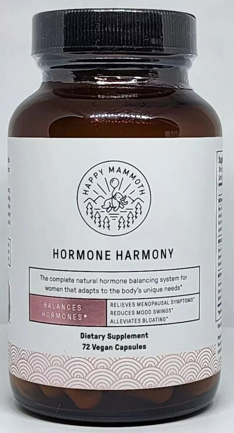 Happy Mammoth Hormone Harmony Dietary Supplement 72 Capsules — supplement pack
