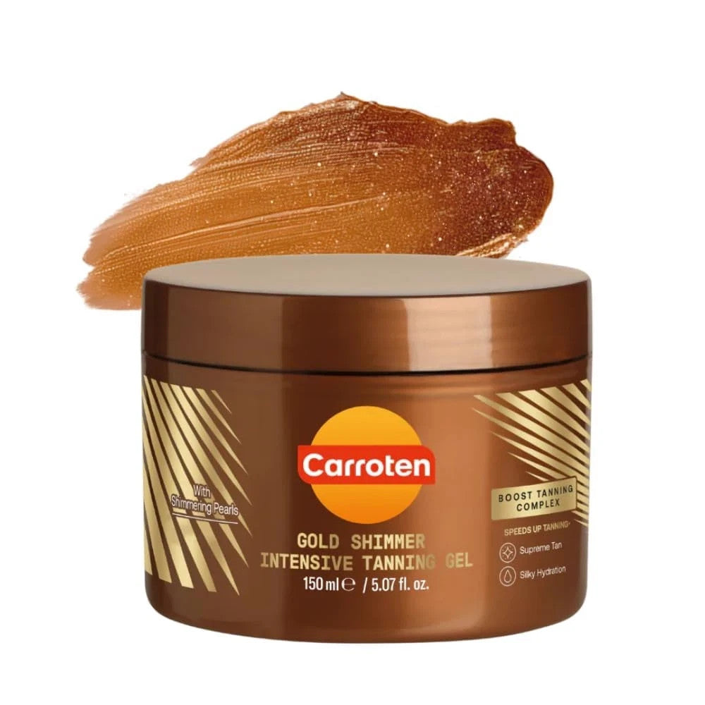 Carroten Gold Shimmer Intensive Tanning Gel SPF0 5.07 fl oz 150ml — retail product