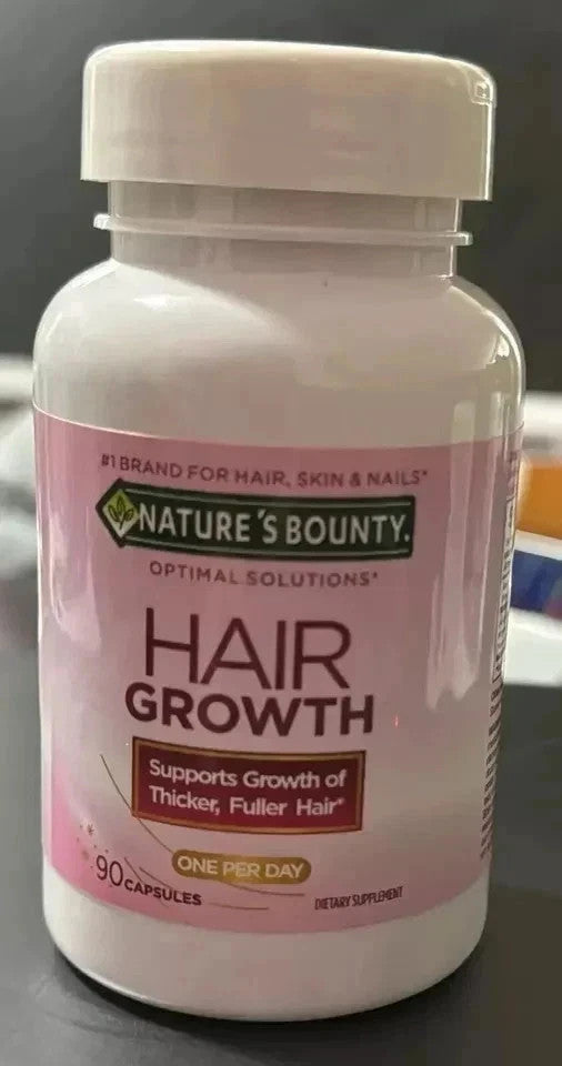 Nature's Bounty Hair Growth Supplement 90 Capsules for Strong Healthy Hair — supplement pack
