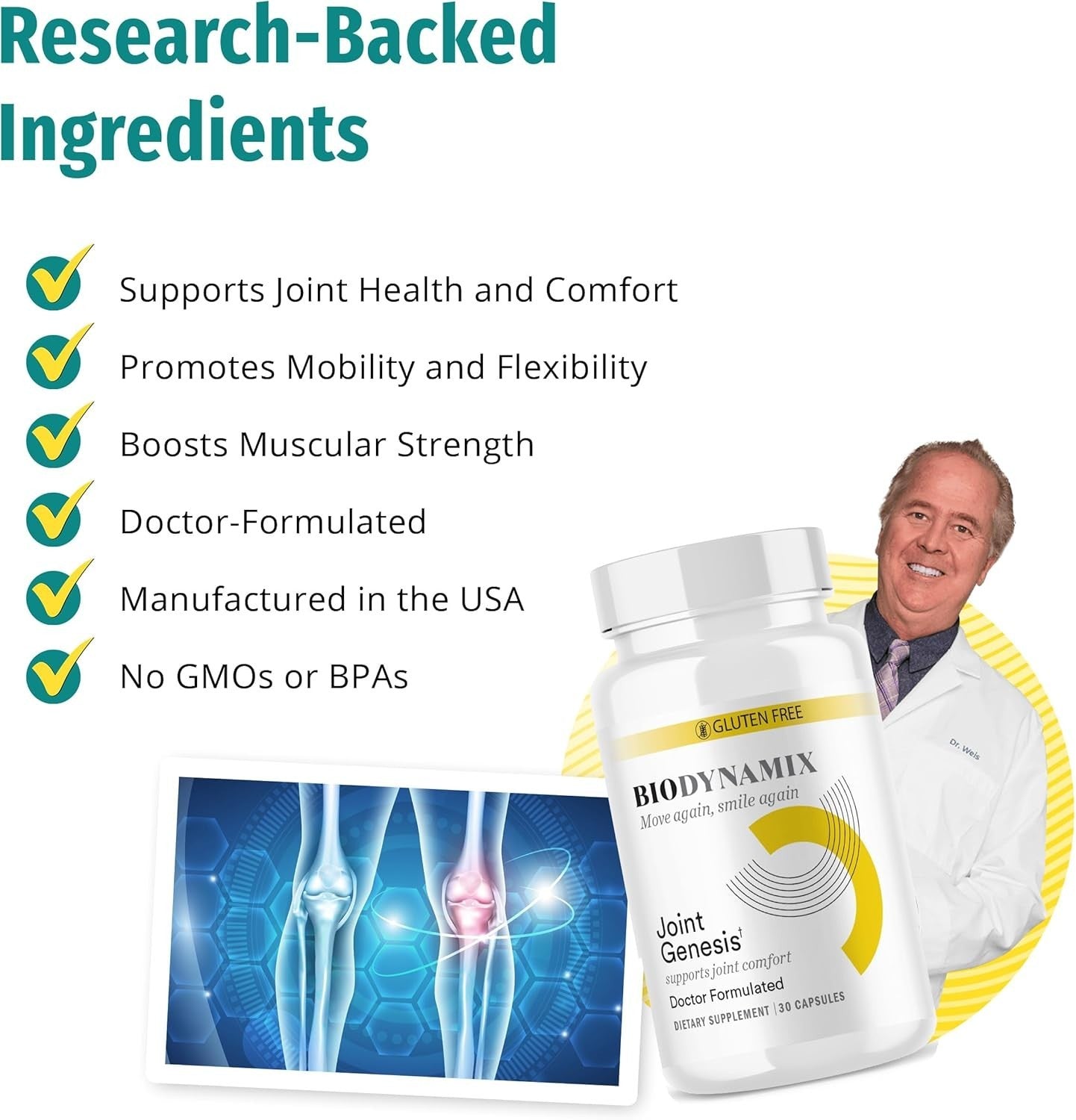 Joint Genesis BioDynamix - Advanced Joint Support Supplement - 30 Capsules — supplement pack