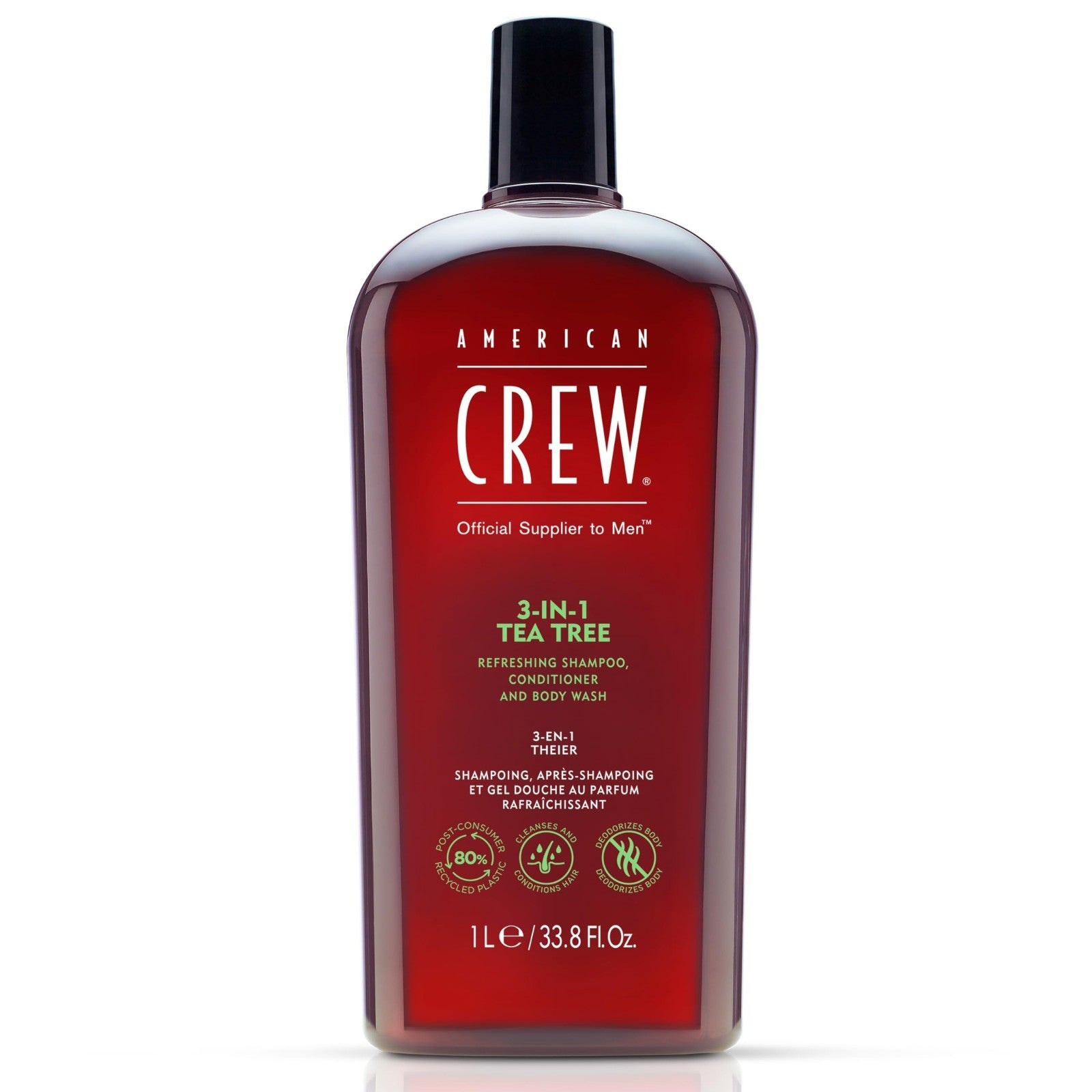 American Crew 3 in 1 Tea Tree Shampoo & Conditioner and Body Wash 33.8 Fl.oz — hair care product